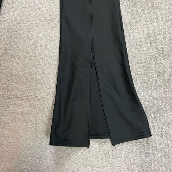 Johnny Was Calme Pants Women Small Split Leg Flare Legging Yoga Gym Black NEW - Picture 3 of 7